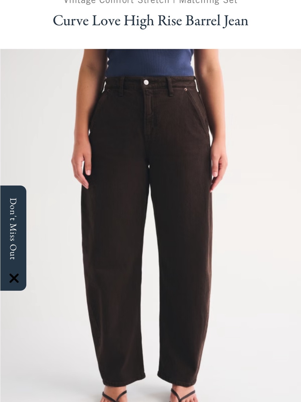 Abercrombie & Fitch High-Rise Barrel Jeans - Dark Brown